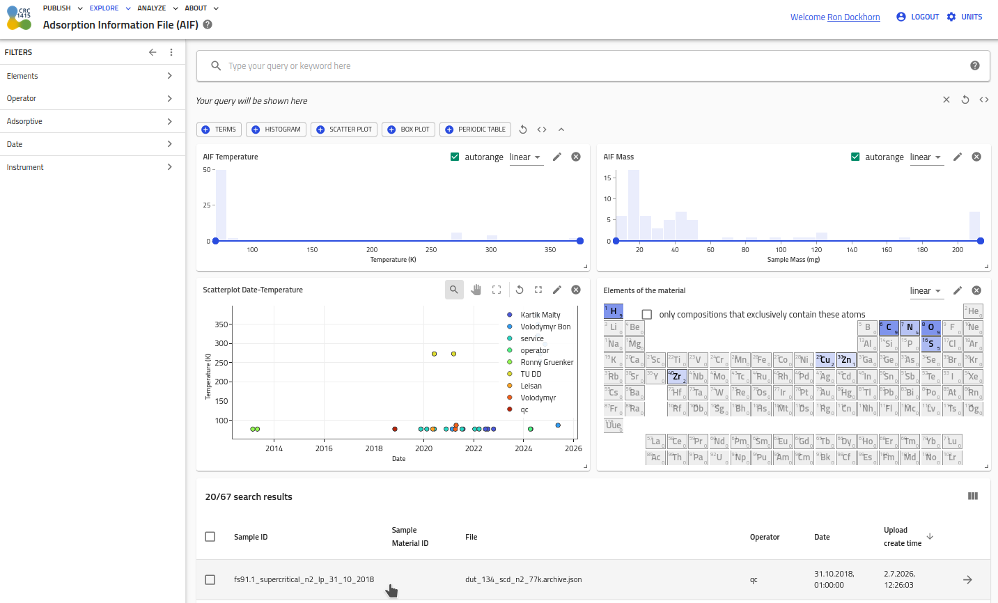 Search interface