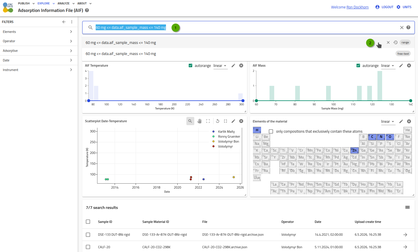 Search interface advanced