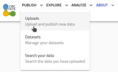 NOMAD GUI Upload Button