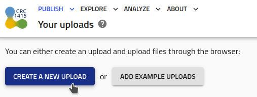 NOMAD GUI Upload Create