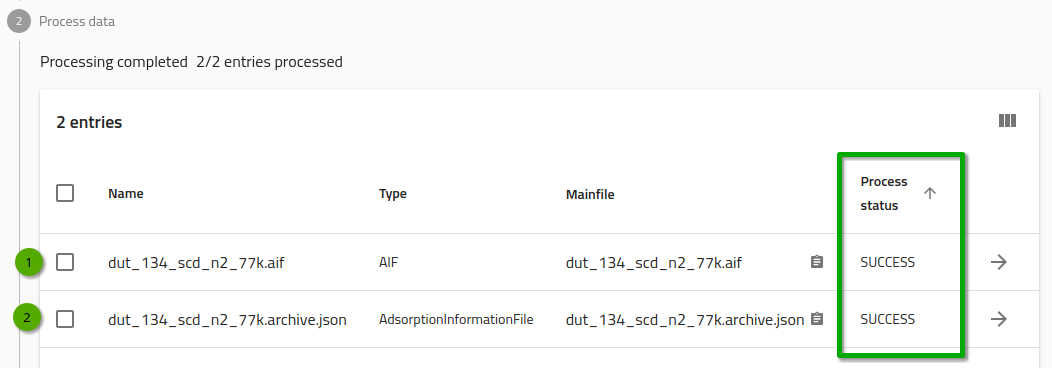 NOMAD GUI Upload Parsing