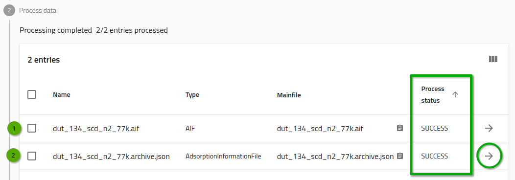 NOMAD GUI Upload View