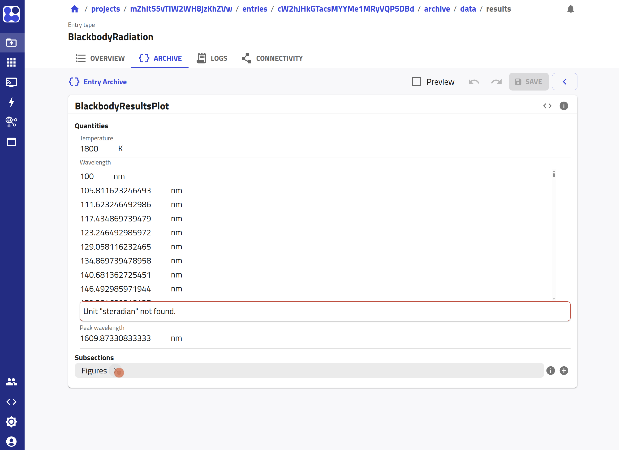 Results section